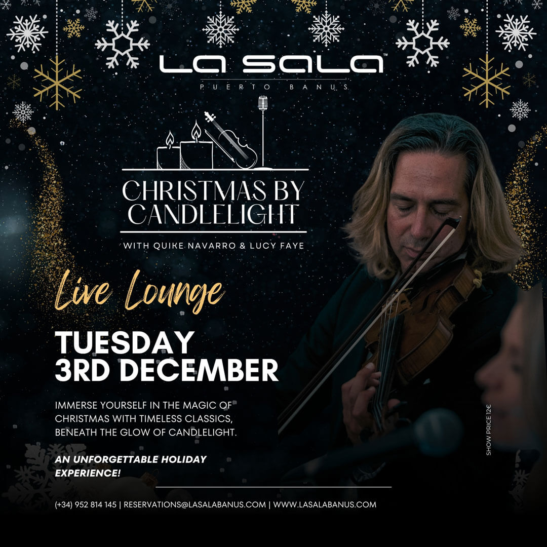 Christmas by candleight at La Sala in Marbella